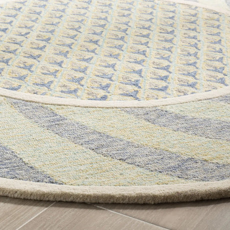 Safavieh Novelty 5'-0" x 5'-0" Rug in Ivory Blue / Gold