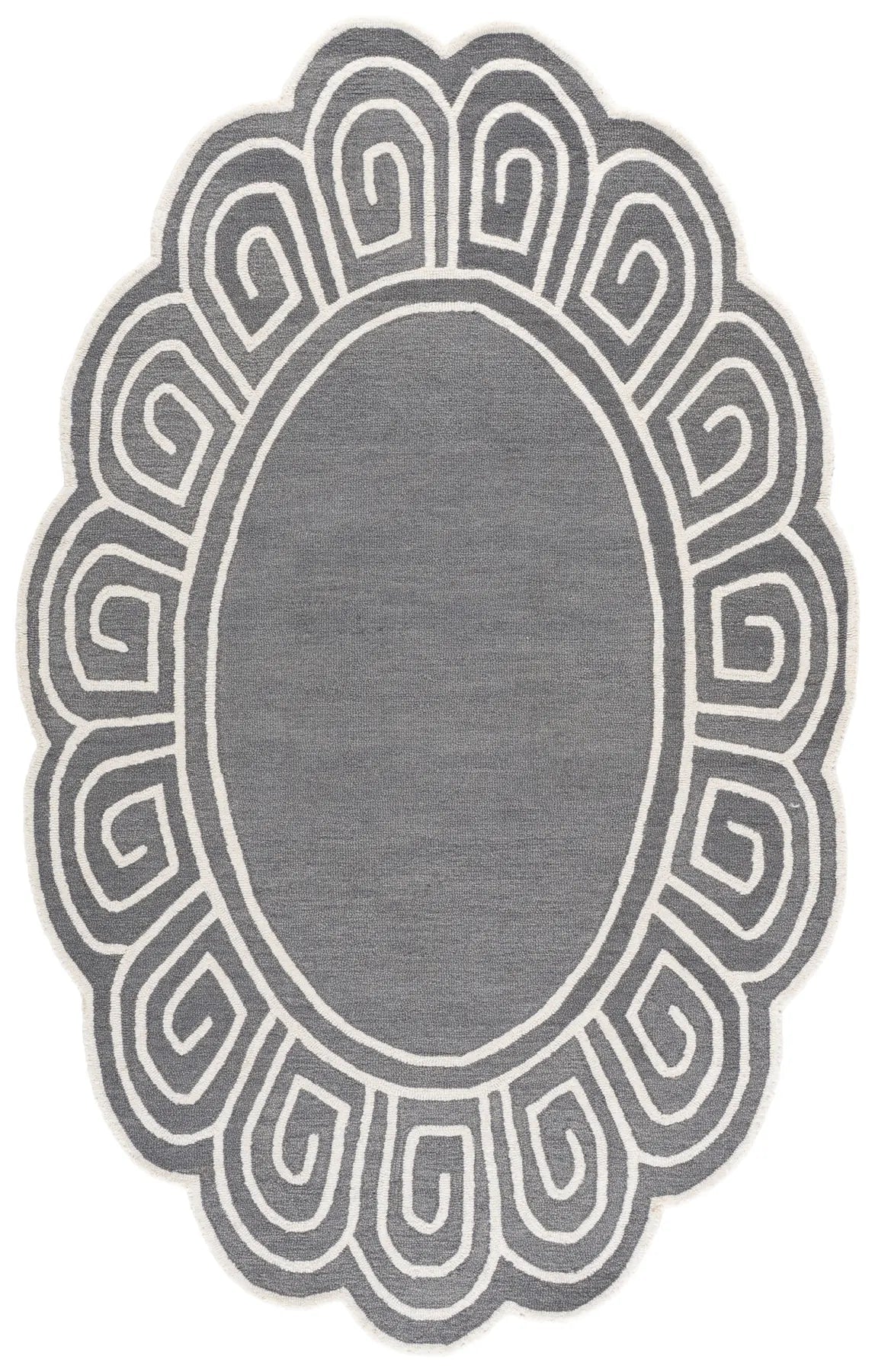 Safavieh Novelty 5'-0" x 8'-0" Rug in Grey / Ivory