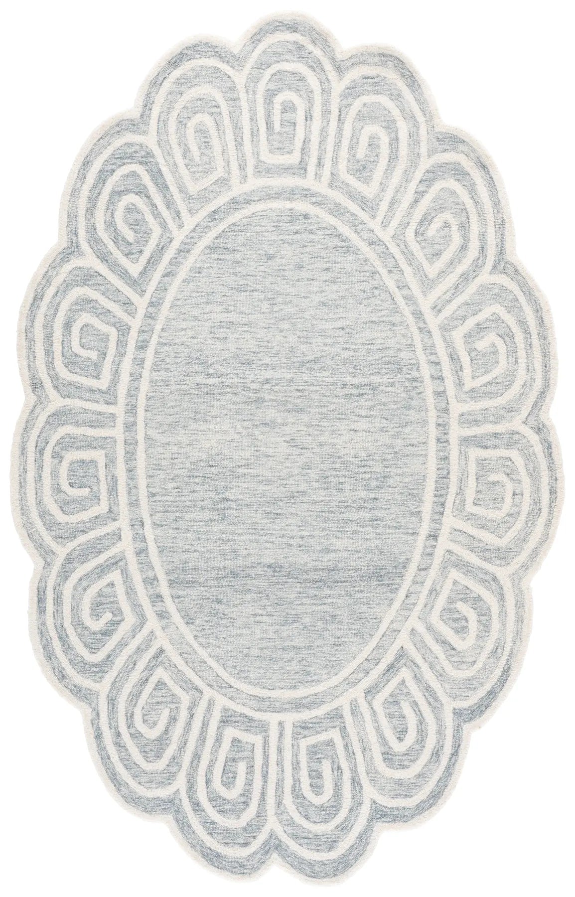 Safavieh Novelty 5'-0" x 8'-0" Rug in Light Grey / Ivory