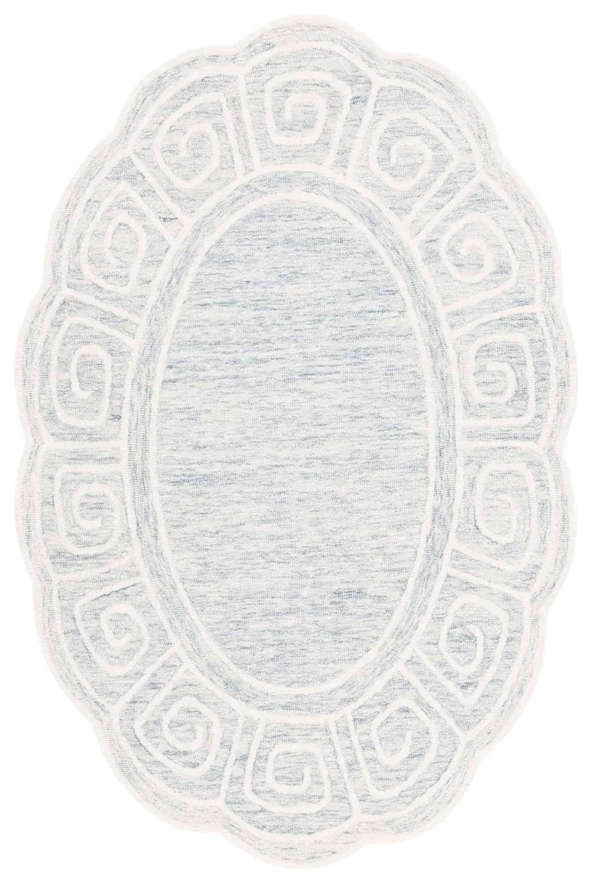 Safavieh Novelty 3'-0" x 5'-0" Rug in Light Grey / Ivory