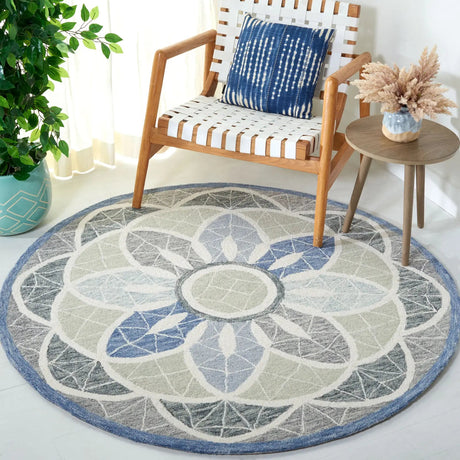 Safavieh Novelty 5'-0" x 5'-0" Rug in Grey / Blue
