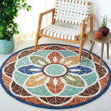 Safavieh Novelty 5'-0" x 5'-0" Rug in Blue / Orange