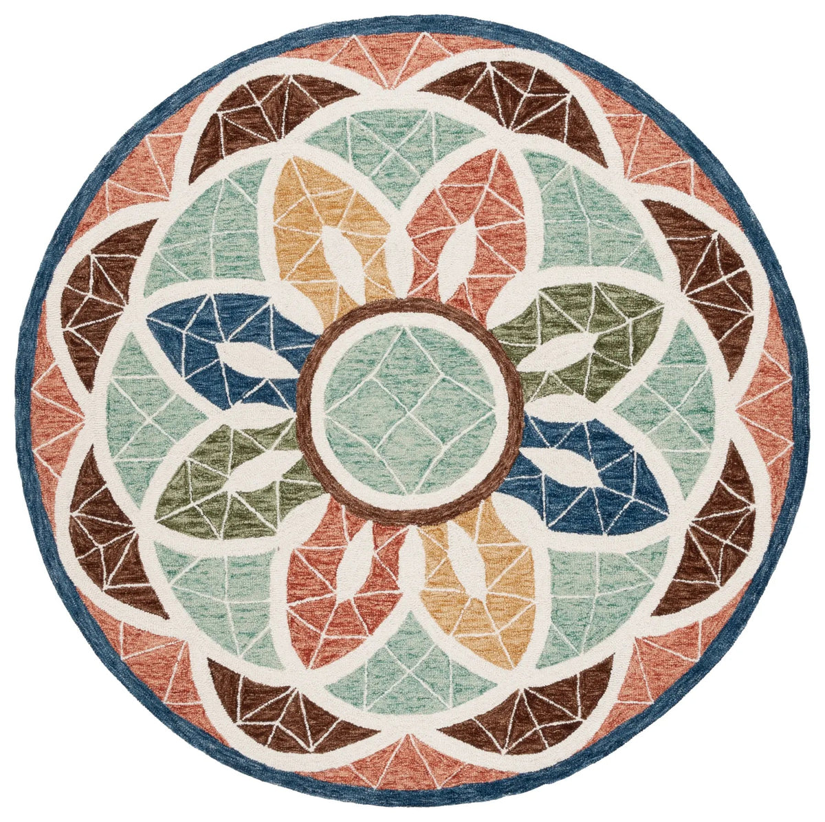 Safavieh Novelty 6'-0" x 6'-0" Rug in Blue / Orange