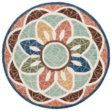 Safavieh Novelty 6'-0" x 6'-0" Rug in Blue / Orange