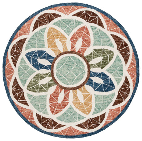 Safavieh Novelty 6'-0" x 6'-0" Rug in Blue / Orange