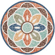 Safavieh Novelty 5'-0" x 5'-0" Rug in Blue / Orange