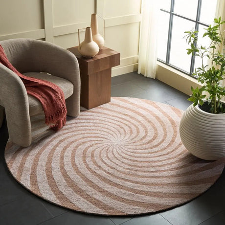 Safavieh Novelty 6'-0" x 6'-0" Rug in Light Rust / Ivory