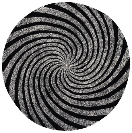 Safavieh Novelty 6'-0" x 6'-0" Rug in Black / Ivory