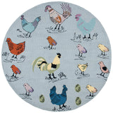 Safavieh Novelty 6'-0" x 6'-0" Rug in Blue / Yellow