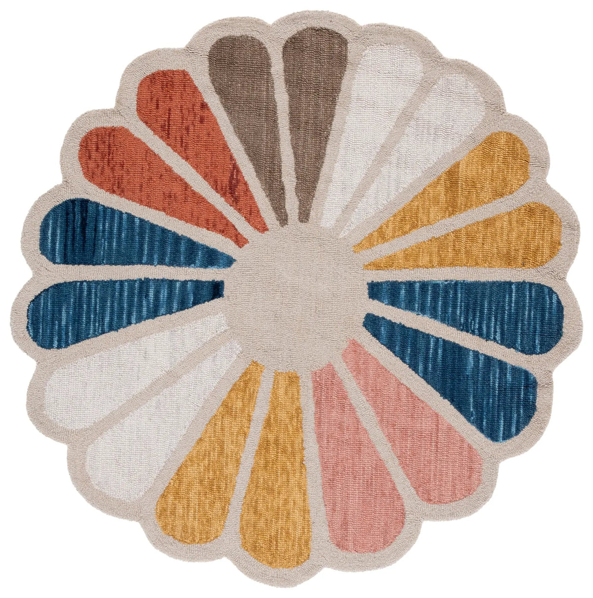 Safavieh Novelty 5'-0" x 5'-0" Rug in Beige / Blue