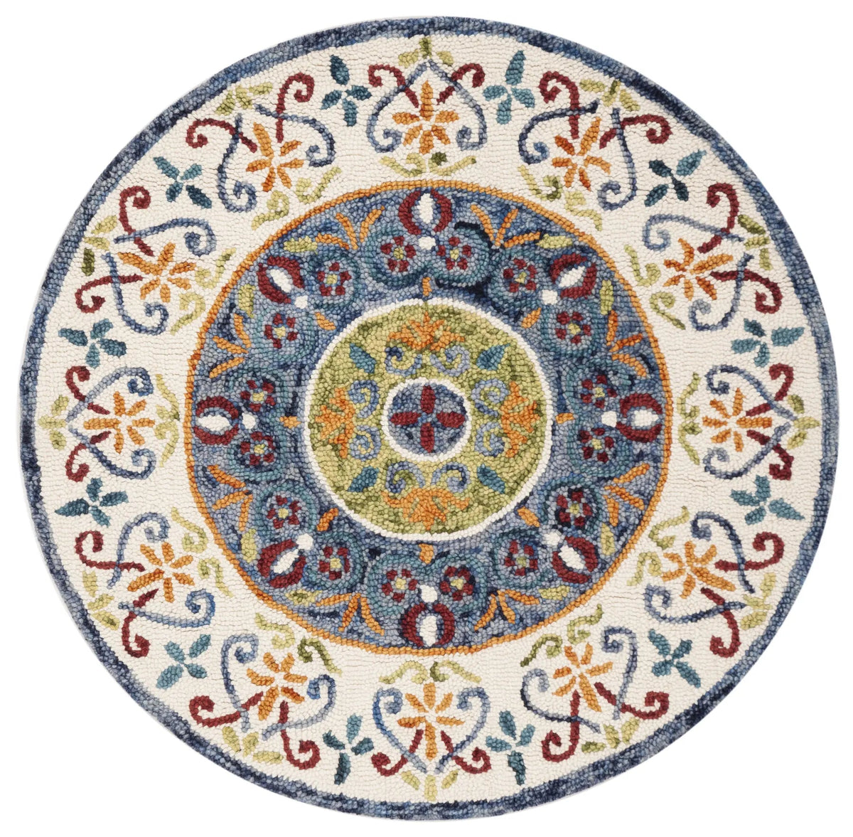 Safavieh Novelty 3'-0" x 3'-0" Rug in Blue / Ivory
