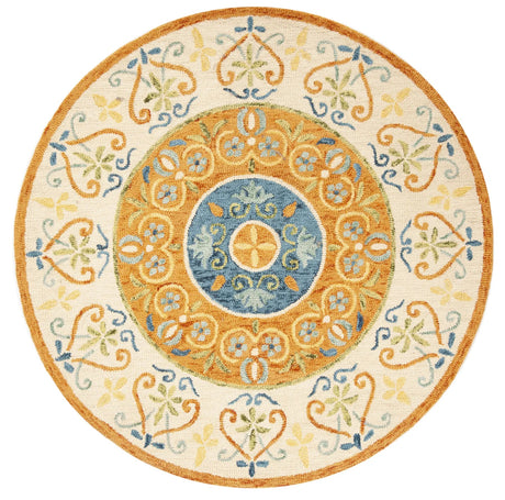Safavieh Novelty 5'-0" x 5'-0" Rug in Rust / Ivory