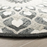 Safavieh Novelty 6'-0" x 6'-0" Rug in Charcoal / Ivory