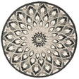 Safavieh Novelty 3'-0" x 3'-0" Rug in Charcoal / Ivory