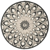 Safavieh Novelty 3'-0" x 3'-0" Rug in Charcoal / Ivory