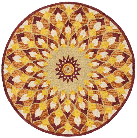 Safavieh Novelty 6'-0" x 6'-0" Rug in Rust / Gold