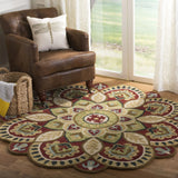 Safavieh Novelty 6'-0" x 6'-0" Rug in Red / Taupe