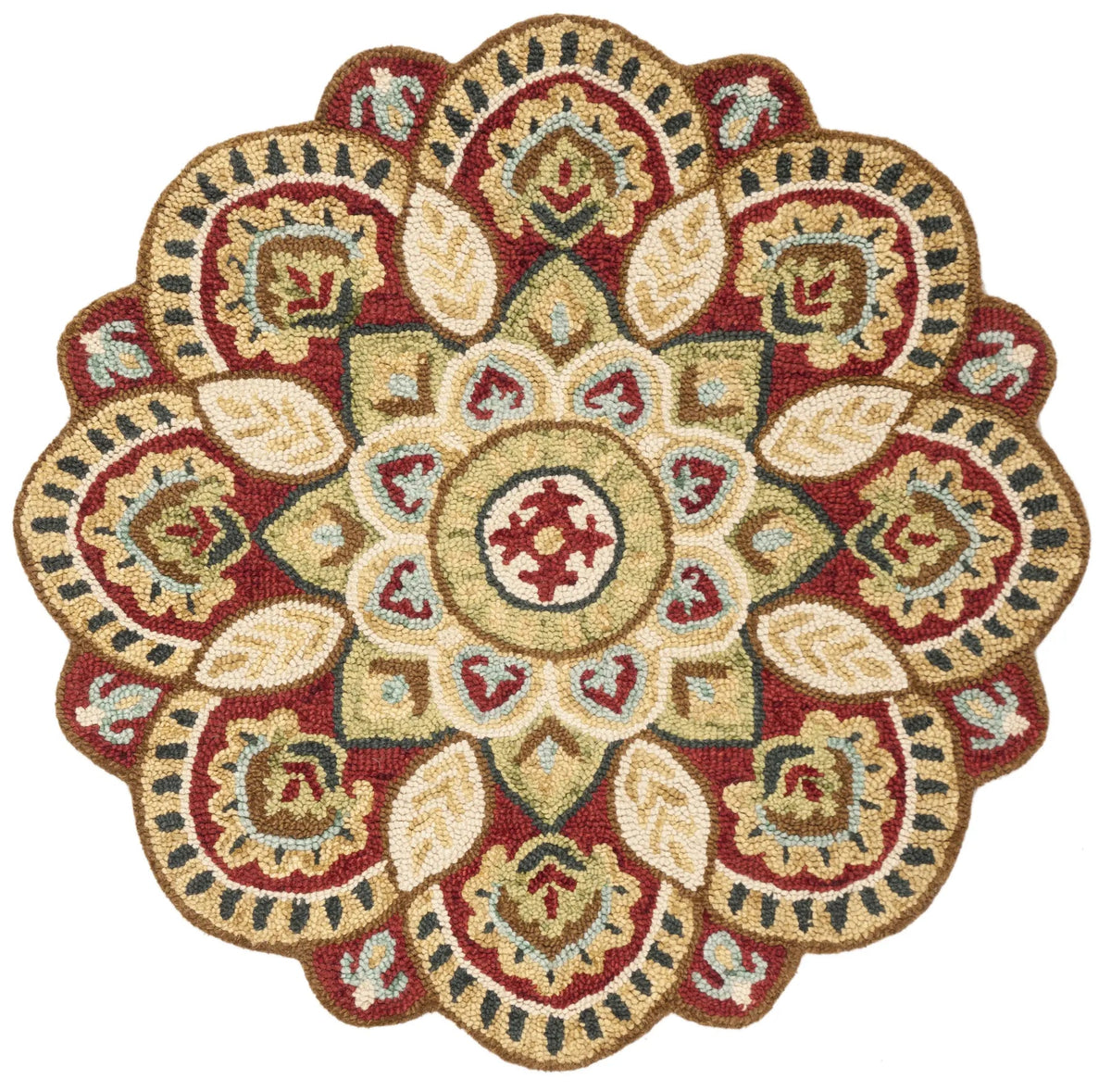 Safavieh Novelty 3'-0" x 3'-0" Rug in Red / Taupe