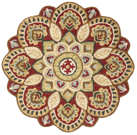 Safavieh Novelty 3'-0" x 3'-0" Rug in Red / Taupe