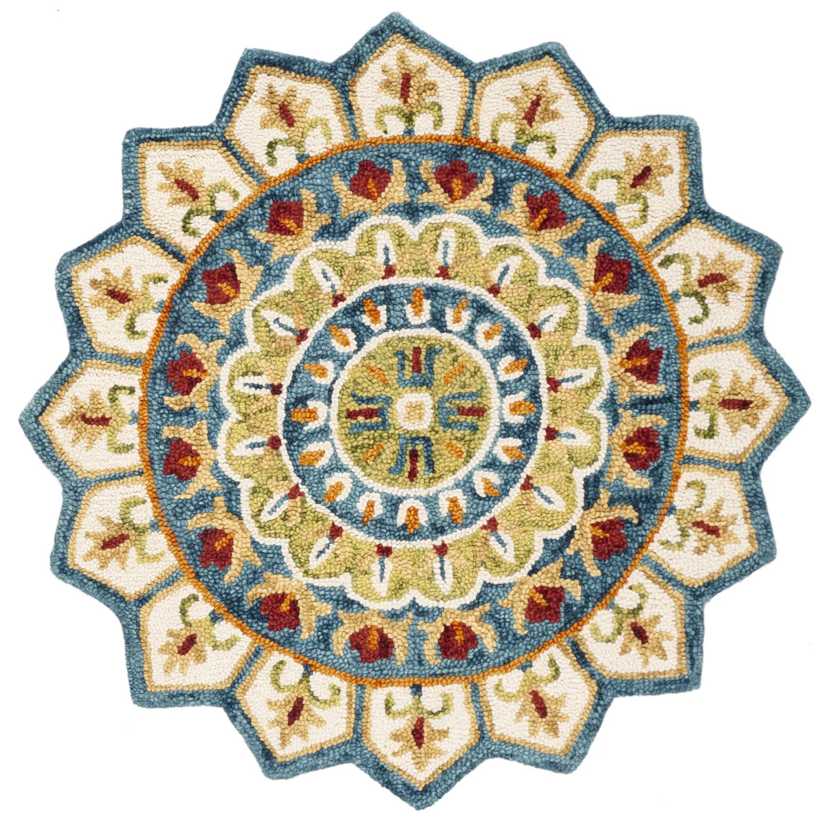 Safavieh Novelty 3'-0" x 3'-0" Rug in Ivory / Blue