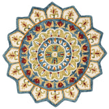 Safavieh Novelty 3'-0" x 3'-0" Rug in Ivory / Blue