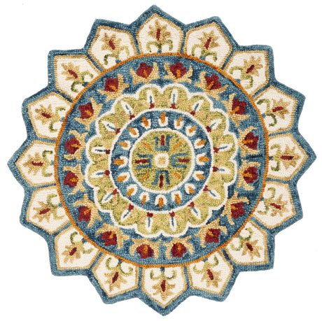 Safavieh Novelty 3'-0" x 3'-0" Rug in Ivory / Blue