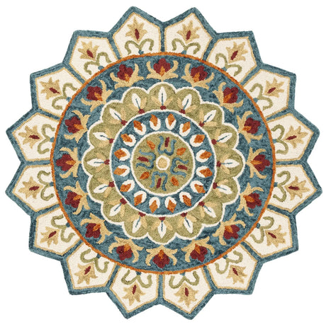 Safavieh Novelty 5'-0" x 5'-0" Rug in Ivory / Blue