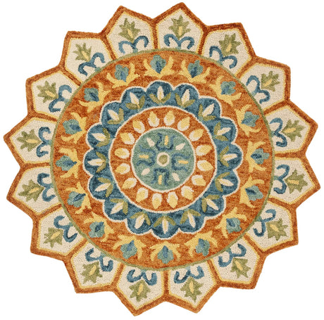 Safavieh Novelty 6'-0" x 6'-0" Rug in Rust / Ivory
