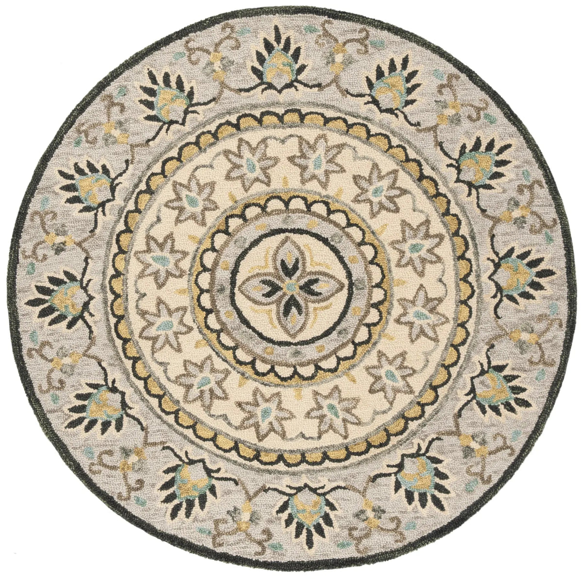 Safavieh Novelty 5'-0" x 5'-0" Rug in Ivory / Grey