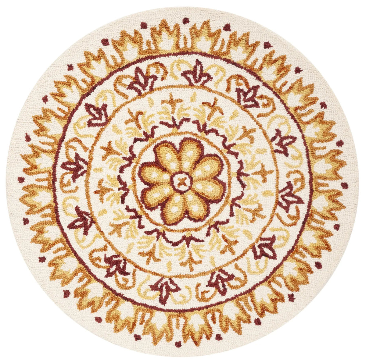 Safavieh Novelty 4'-0" x 4'-0" Rug in Ivory / Gold