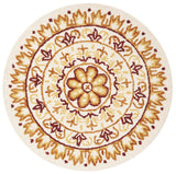 Safavieh Novelty 4'-0" x 4'-0" Rug in Ivory / Gold