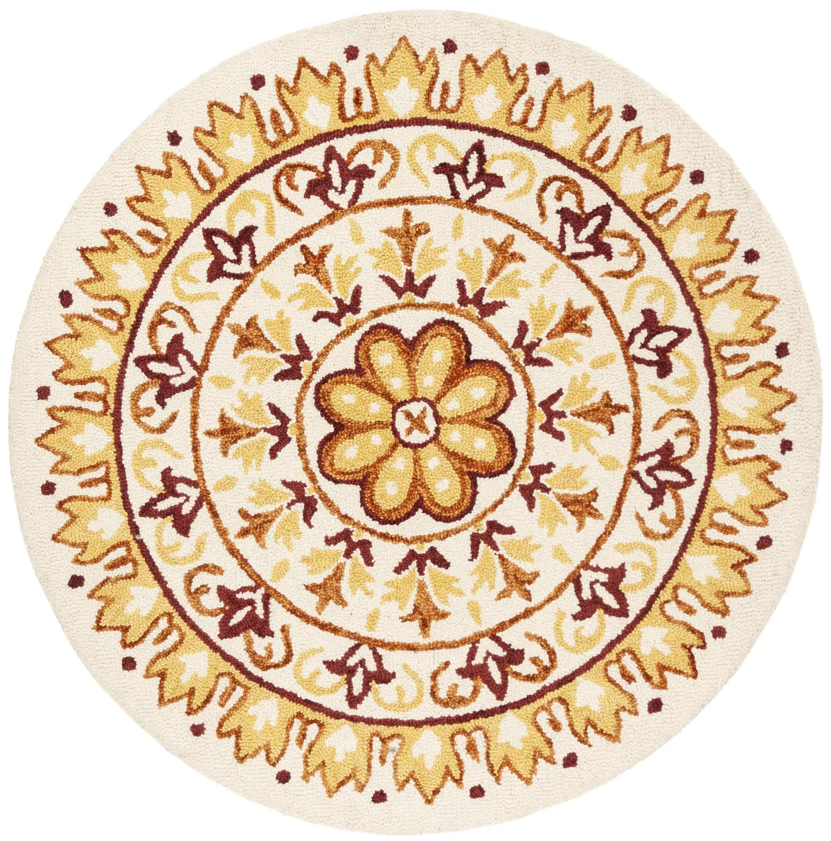 Safavieh Novelty 6'-0" x 6'-0" Rug in Ivory / Gold