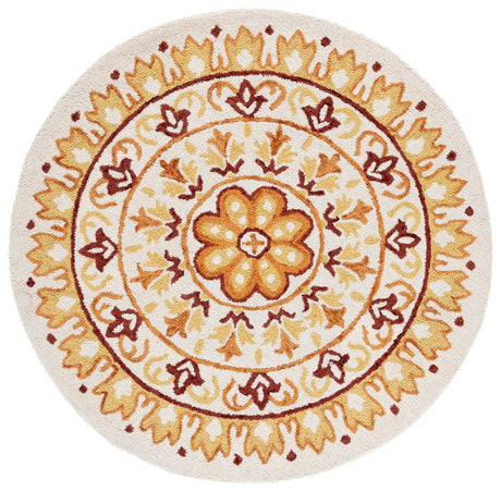 Safavieh Novelty 5'-0" x 5'-0" Rug in Ivory / Gold