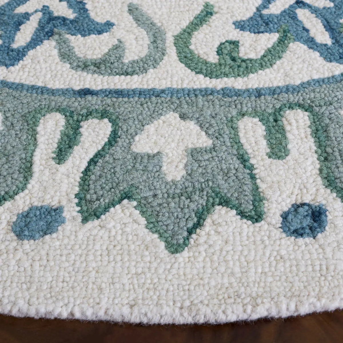 Safavieh Novelty 6'-0" x 6'-0" Rug in Ivory / Teal