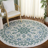 Safavieh Novelty 6'-0" x 6'-0" Rug in Ivory / Teal