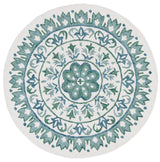 Safavieh Novelty 5'-0" x 5'-0" Rug in Ivory / Teal