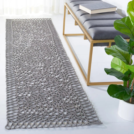 Safavieh Novelty 2'-3" x 8'-0" Rug in Black / Ivory