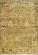 Safavieh Oushak 4'-0" x 6'-0" Rug in Green / Beige