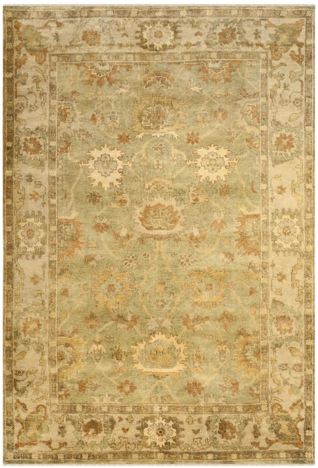 Safavieh Oushak 6'-0" x 9'-0" Rug in Green / Beige