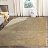 Safavieh Oushak 6'-0" x 9'-0" Rug in Dark Green / Brown