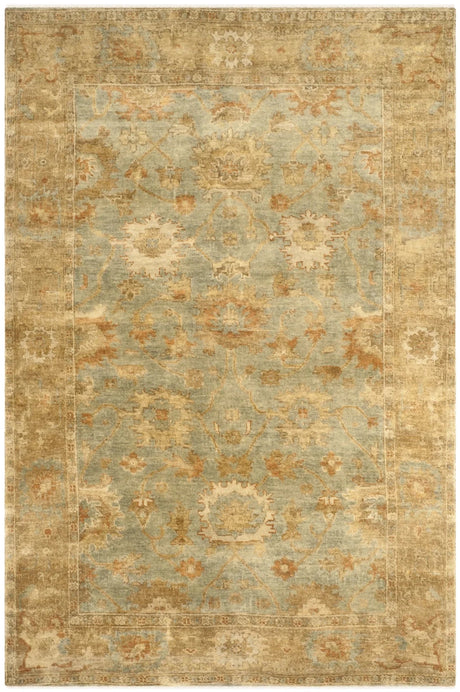 Safavieh Oushak 6'-0" x 9'-0" Rug in Dark Green / Brown