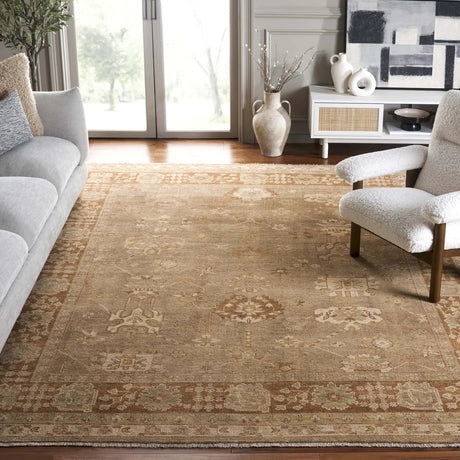 Safavieh Oushak 10'-0" x 14'-0" Rug in Beige / Rust