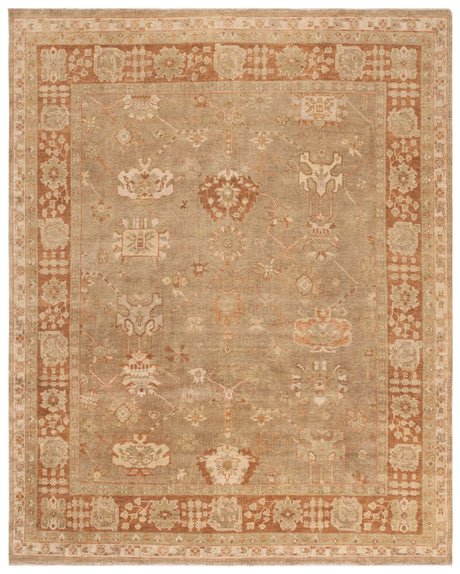 Safavieh Oushak 10'-0" x 14'-0" Rug in Beige / Rust