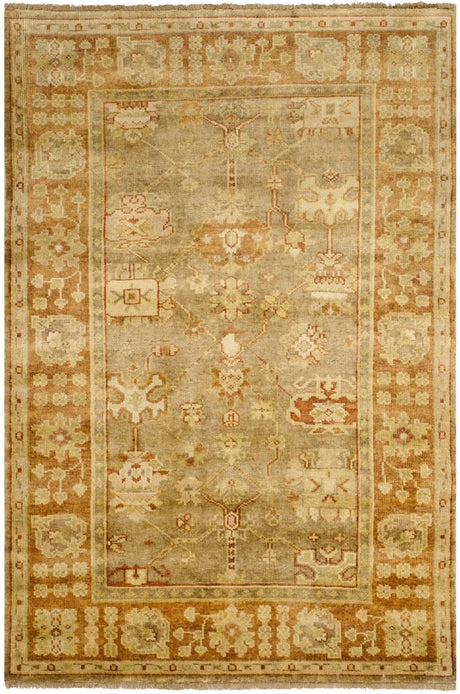 Safavieh Oushak 4'-0" x 6'-0" Rug in Beige / Rust