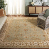 Safavieh Oushak 10'-0" x 14'-0" Rug in Soft Green / Ivory
