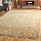 Safavieh Oushak 6'-0" x 9'-0" Rug in Soft Green / Ivory