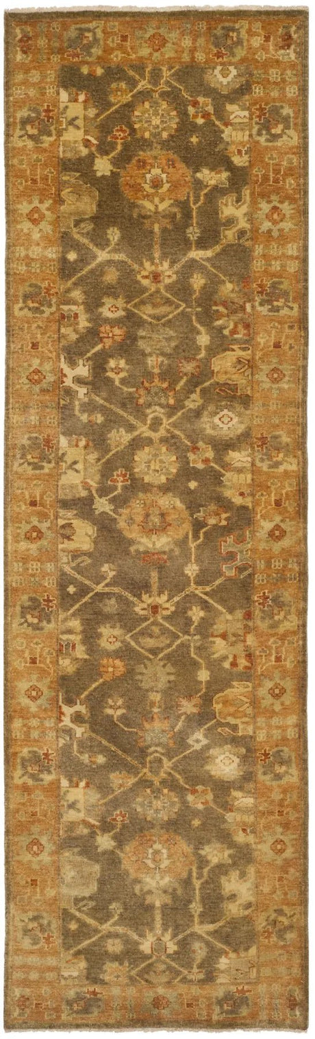 Safavieh Oushak 3'-0" x 10'-0" Rug in Brown / Rust