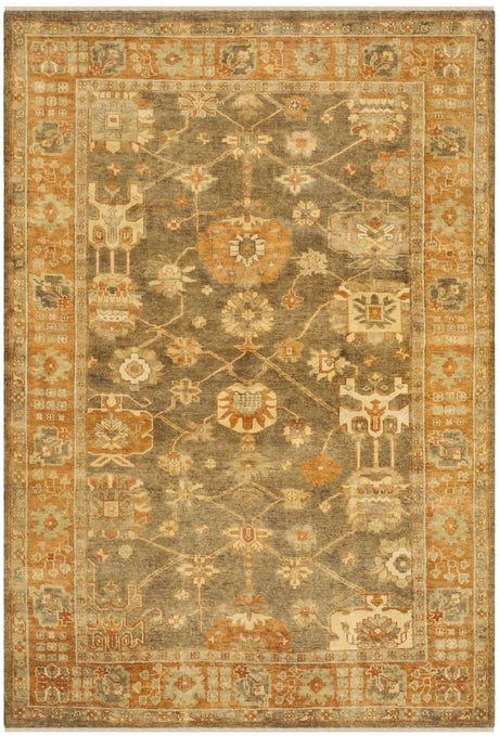 Safavieh Oushak 6'-0" x 9'-0" Rug in Brown / Rust