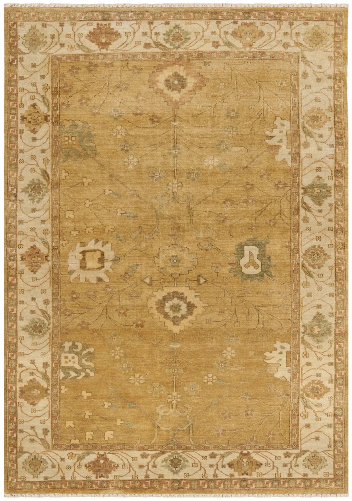 Safavieh Oushak 6'-0" x 9'-0" Rug in Gold / Ivory