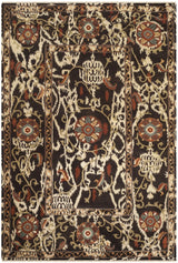 Safavieh Oushak 4'-0" x 6'-0" Rug in Dark Brown / Multi